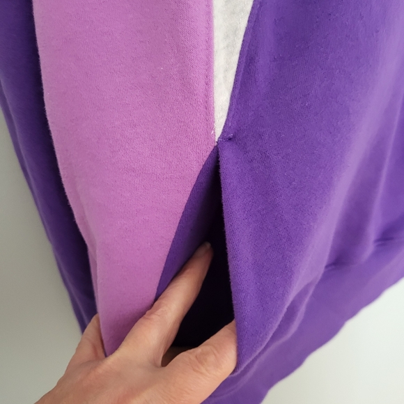 Fabletics Forever Fleece Hoodie Sweatshirt Cozy Medium Purple Athleisure Pocket - Picture 5 of 12
